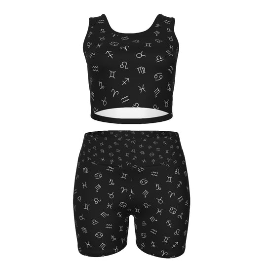 Zodiac Pattern Women's Yoga Set