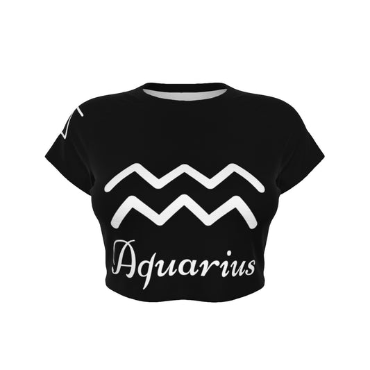 Aquarius Women's Raglan Cropped T-shirt