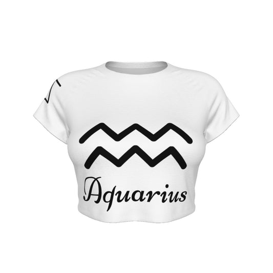 Aquarius Women's Raglan Cropped T-shirt