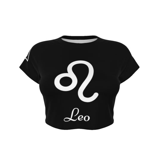 Leo Women's Raglan Cropped T-shirt